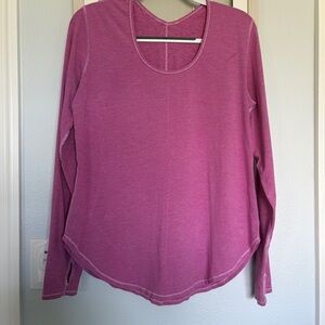 Lululemon Yogini 5 Yr Long Sleeve Tee - Heat Heather Pink Sz 8